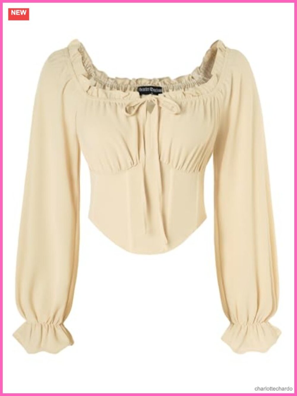 Women's Off Shoulder Corset Top with Lantern Sleeves Renaissance Pirate Shirt